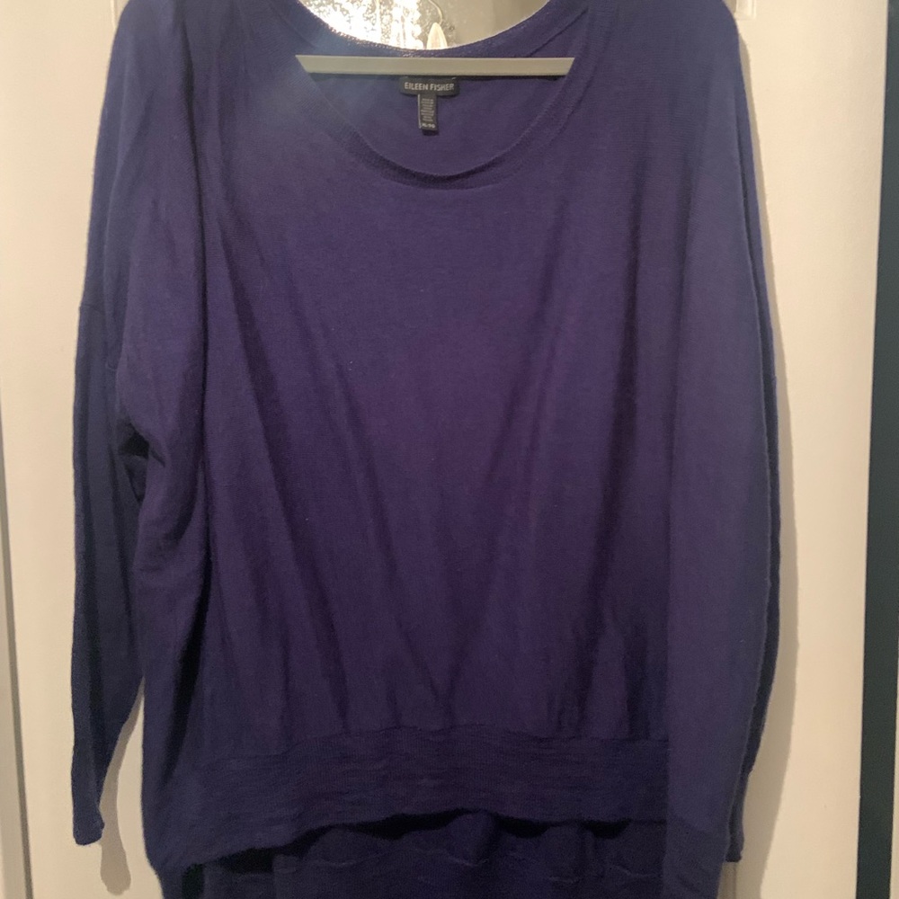 Eileen Fisher Women’s Size XL navy blue sweater